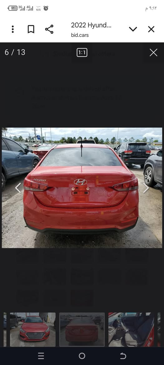 اكسنت 2022وارد امريكي ضربة خفيفة محرك 1600دوش ماشية 37الف السعر 129مكان بابل ‏‪***********‬‏ رقم بابل
