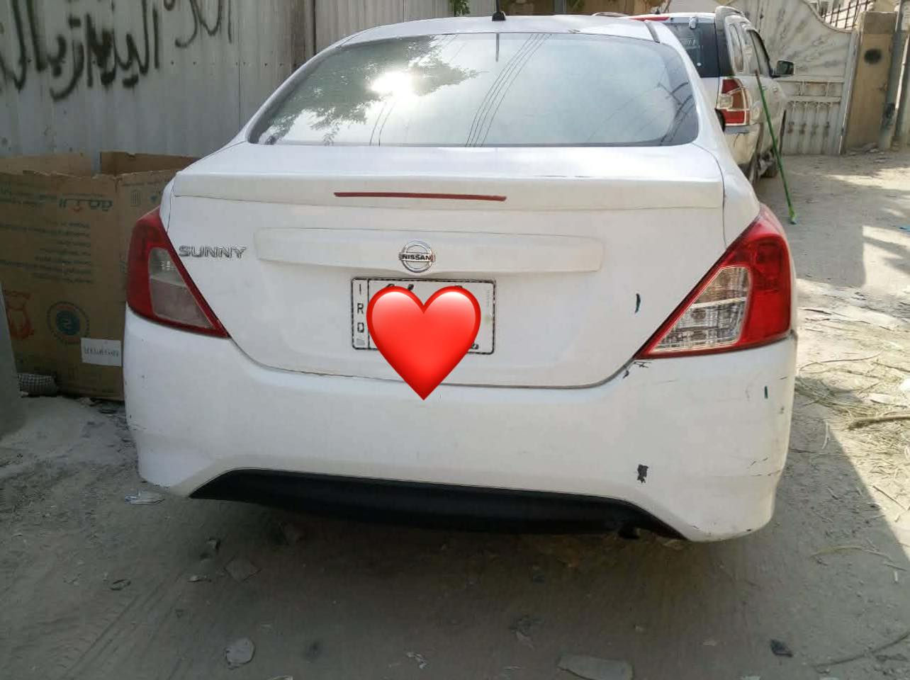 نيسان سني للبيع مديل 2017
سياره كلش نضيفه محرك گير تدفئه تبريد كله مكفول
مكفوله ما عدى باب سايق بي بارد خفيف سياره جديده بمعنى الكلمه
المكان كربلاء السياره تحويل ثاني يوم  السنويه ل29
سعر 90 وبيها مجال
رقم ***********
