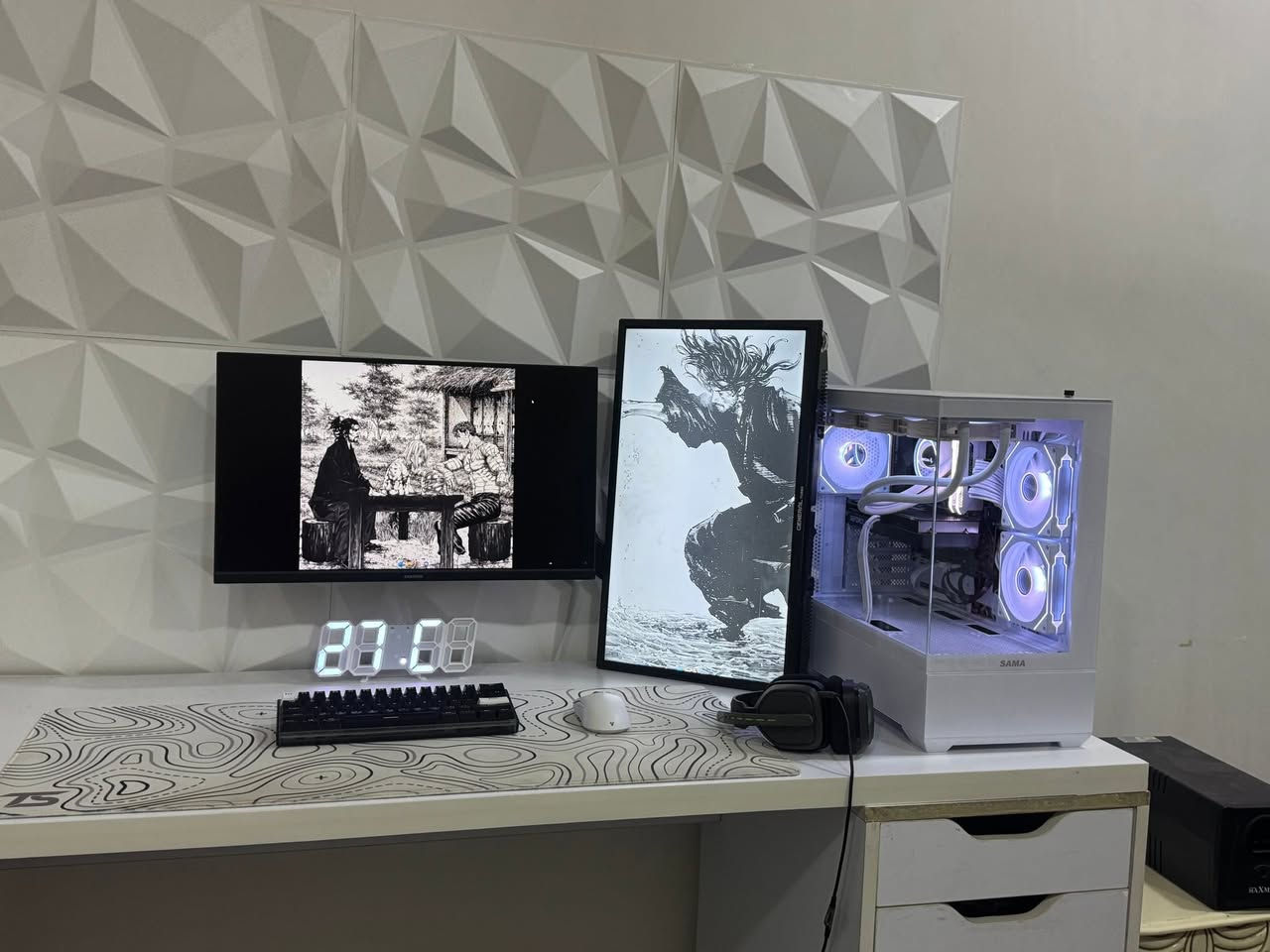 اعادة نشر لكثرة الوعود الكاذبة 
تجميعة للبيع 
R5 3600 
Ram 16 corsair vengence 3200 
M.b b450m asus tuf
P.s 500w fap hexa 
Rtx 3060 12gb galax 
M.2 120gb 
HHD 500gb 
Case sama full glass 
Water cooler deepcool 360
كيبلات اكستنشن لون ابيض 
التجميعة نضيفة حيل والكرت بعده جديد مستعمله كلش قليل 
متوفر توصيل 
السعر ٨٠٠ الف وبيه مجال للشراي 
رجاءً بس الجاد يدخل خاص لا يكسر بحلال العالم وهو مايشتري


**إذا كنت صاحب هذا الإعلان وتريد حذفه لأي سبب، رجاءا أرسل رسالة إلى الدعم الفني**