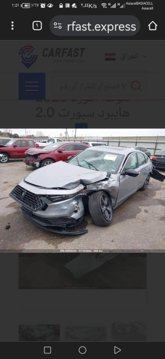 سلام عليكم
من رخصة الادمن
هوندا اكوورد
موديل 23
فئة سبورت
حادثة جاملغ الامامي والصور الحادث مرفق بلمنشور
المواصفات. ميحتاج اكتب مواصفات فئة سبورت معروفة
العنوان الراشدية
رقم هاتف ***********
