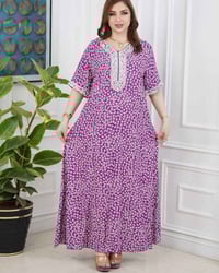 دشداشة نسائية • كشمير مشجر • اقل طلب درزن