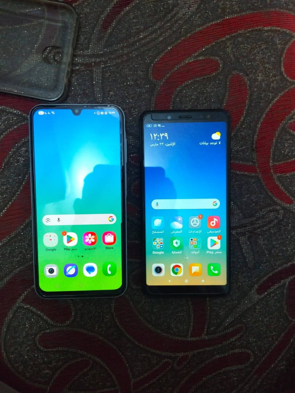 للبيع اجهزه عدد 2 الاول سامسونك 15 ذاكره 128 كفاله وضمان والثاني ريدمي نوت 5 ذاكره 64 كفاله وضمان أتصال *********** وات ساب موجود
