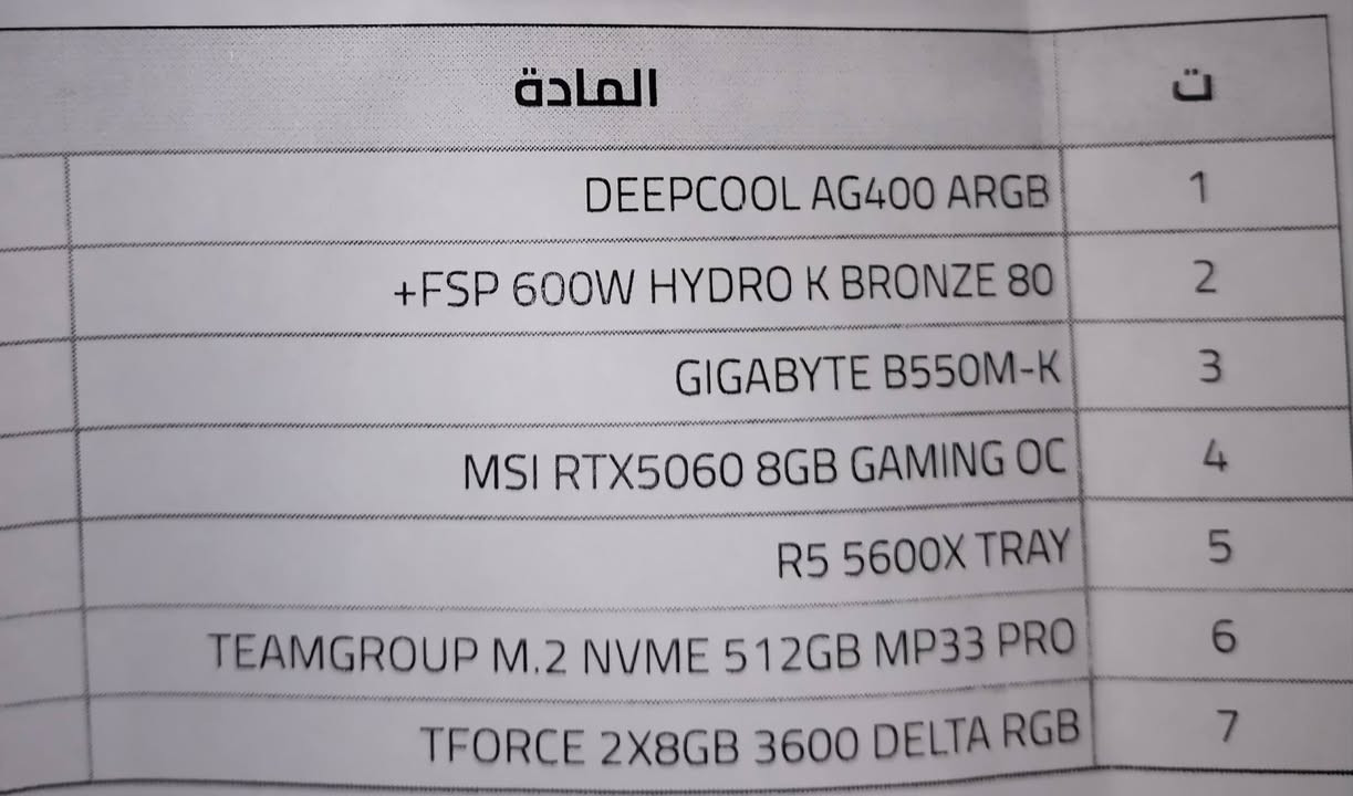 سلام عليكم البيسي مشتغله يوم واحد فقط 
بيها ضمان على الكارت الشاشه سنتين 
وباقي القطع سنه 
بس الكيس مستعمل 
صار عندي ضرف واريد ابيعها
سعرمليون 350الف 
***********
