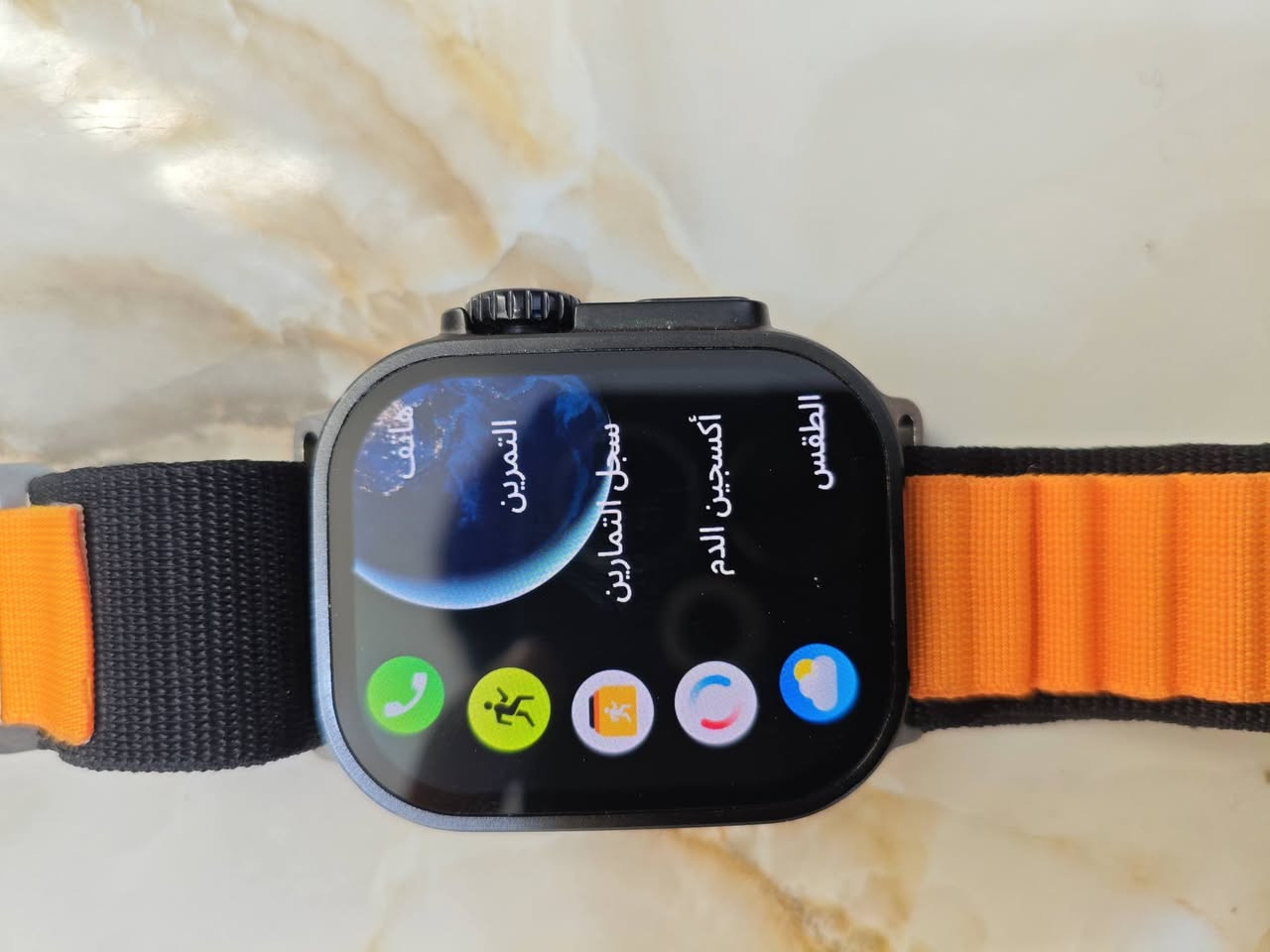 -ماركة ft9 pro
-تدعم البلوتوث بجهازك 
-تدعم الرد على الاتصالات والاتصال 
-قياس نبضات القلب 
-التحكم بخلفيات شاشة الساعة عن طريق الموبايل 
-برنامج الساعة Da fit متاح بسوق بلي 
سعر الساعة 45 الف ،التواصل خاص .


**إذا كنت صاحب هذا الإعلان وتريد حذفه لأي سبب، رجاءا أرسل رسالة إلى الدعم الفني**