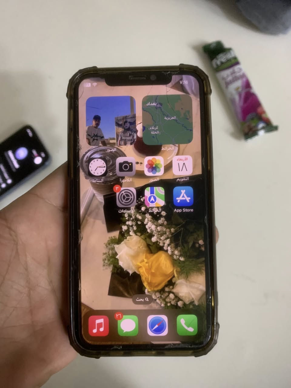 السلام عليكم جهاز ايفون 11 برو فقط 

ذاكره 64 

بطاريه 100

مبدل بطاريه وشاشه 

بصمه كله شغال

السعر 170 وبي مجال 

***********

بلديات شارع  المصرف
