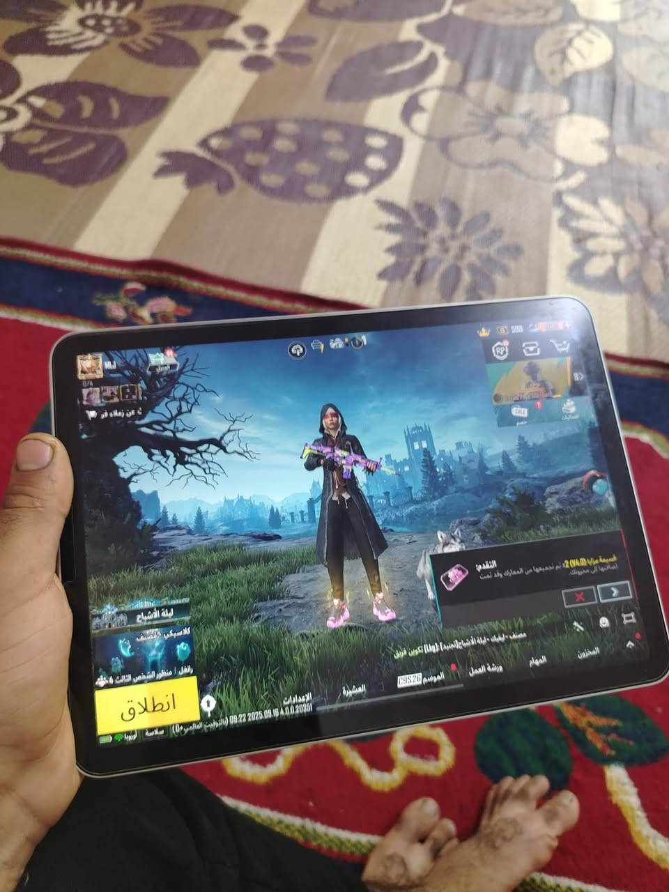 سلام عليكم ايباد اير 4 للبيع
ذكره ٦٤
جهاز مكفول ما مفتوح بطاريه نسه صرف
بعده جديد بوبجي كلش قوي تنسه  لاك 
بيع فقط مكاني تاجي سبع البور السعر ٣٠٠ وبي مجال
رقمي ***********
