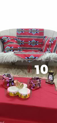 مفرش رمضاني • ٦ قطع • احمر ساده ٢م