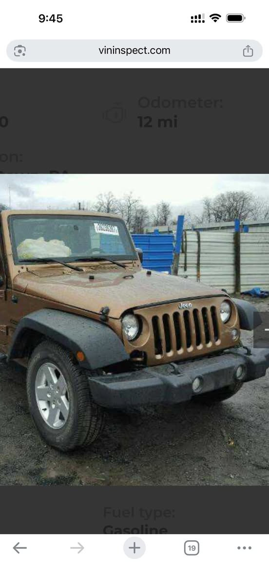 جيب رانگلر سبورت
موديل 2015 
لون مميز 
محرك وكير مكفولات 
مرفعة 2.8 انج 
مزوده فول من تايرات لدعاميه لبنيد 
مزوده كشافات لد 
السقف ينفتح كشف 
هوك امامي وخلفي
السياره ماشيه 81 الف ميل 
نقصهه كاردن الفور ويل فقط 
السعر 178 ورقه 
العنوان بغداد حي الجامعة 
للتواصل ***********
