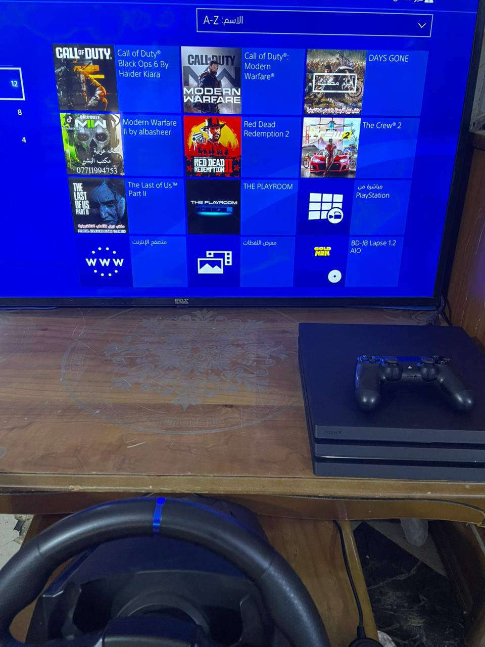 بلاي 4 برو مهكر الذاكره واحد تيرا السعر 500 رقم التلفون*********** المكان بغداد
