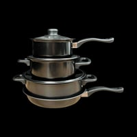 طقم طبخ ١٣ قطعة • غير لاصق • مقلاة ٢٢ سم