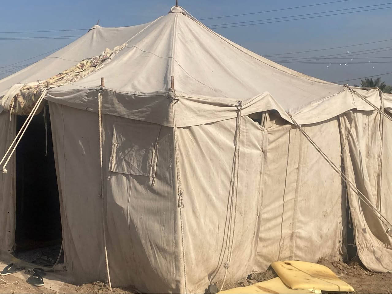 للبيع خيمه صباحيه نضيفه جداً 
استخدام قليل 
القياس ٦×٤ عمودين 
لكل جهه باب وشباك 
الداخل نضيف جداً 
مع كافة الملحقات (حبل +أثبات + أعمده سقف ) 
حالياً منصوبه ما بيهه اي ضرر 

السعر ٥٠٠ وبيهه مجال  
المكان ذي قار الغراف 
*********** الشطره, ذي قار
