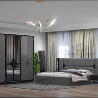 غرفة نوم ٧ قطع • كنتور ٢٢٥سم • سرير ١٨٠×٢٠٠