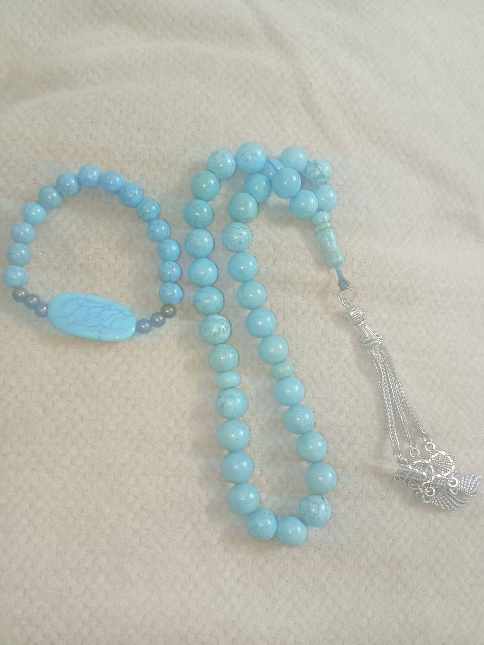 سبحة نيشابوري اصلي ثقيله مع سوار للبيع ***********
