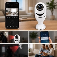 كاميرا مراقبة ذكية بزاوية دوران 360°  موديل: ez123  توفر مراقبة شاملة ...