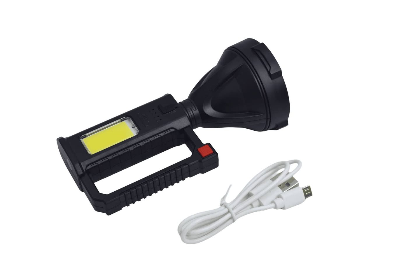 مصباح يدوي شحن
الميزات:

تصميم مصباح كشاف امامي ومصباح إضاءة جانبي

اضائة قوية تصل لمسافات بعيدة

بطارية من الليثيوم 100% مع مؤشر لمعرفة شحن البطارية

هيكل مصنوع من البلاستيك المقاوم للاهتزاز وغير قابل للانزلاق

كيبل USB للشحن

مكان مخصص لتثبيت الجهاز على ستاند

زر لتشغيل اطفاء الجهاز مع خاصية التحكم بنوع التشغيل

انواع التشغيل: ضوء كشاف قوي, ضوء كاشف وسط, ضوء كاشف متقطع مؤشر, مصباح جانبي

أبعاد المنتج: 20× 8 سم

أبعاد الغلاف: 10×10×20 سم


**إذا كنت صاحب هذا الإعلان وتريد حذفه لأي سبب، رجاءا أرسل رسالة إلى الدعم الفني**