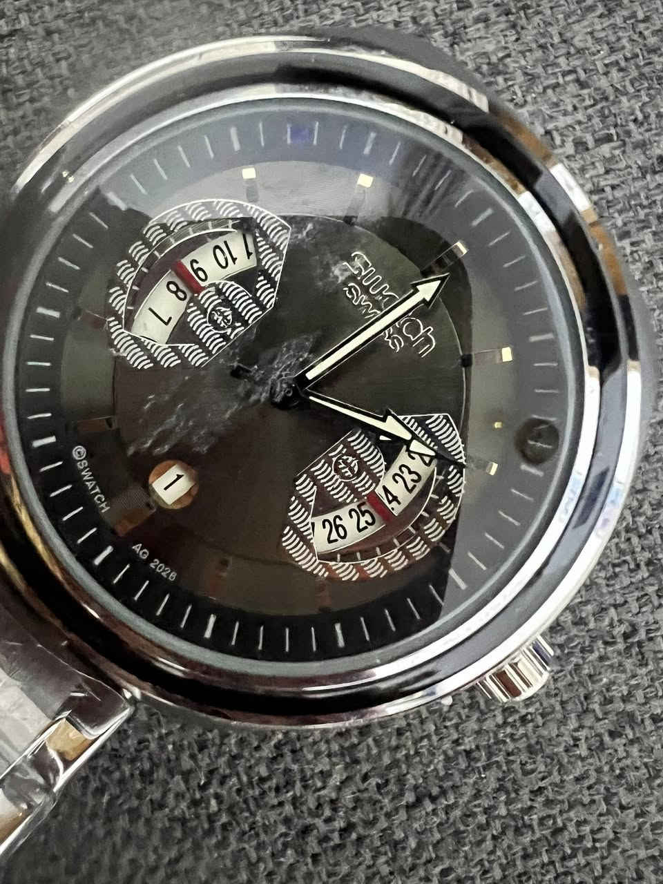 للبيع ساعة سواتش سويسرية أصلية SWATCH IRONY 🇨🇭
ساعة سواتش آيروني (اسود سلفر) أصلية 100% وبحالة نظيفة • الصناعة: سويسرية بالكامل (Swiss Made) 💯.

• المواصفات: هيكل معدني ثقيل، عدادات داخلية مميزة، قفل بلادي محفور عليه الشعار.

• الحالة: شـغالة مية بالمية ونظيفة جداً.


**إذا كنت صاحب هذا الإعلان وتريد حذفه لأي سبب، رجاءا أرسل رسالة إلى الدعم الفني**