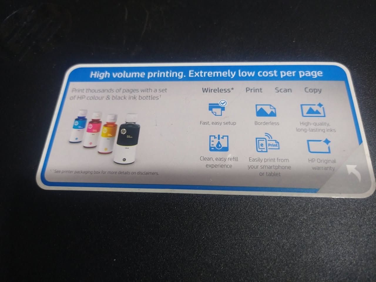 طابعة hp حبر خارجي تنفع للمكاتب والمكتبات  ومحلات الطباعة ملونة واي فاي وجدا نظيفة
سعر البيع 100 الف


**إذا كنت صاحب هذا الإعلان وتريد حذفه لأي سبب، رجاءا أرسل رسالة إلى الدعم الفني**