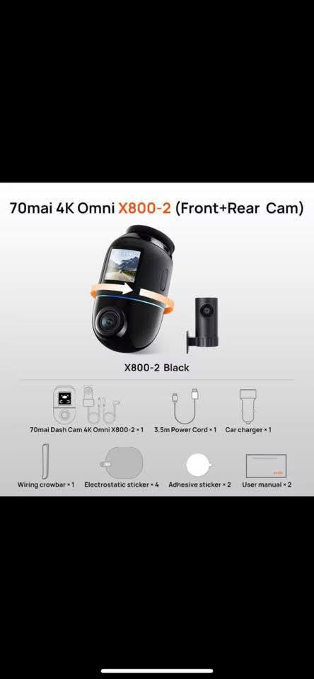 سلام عليكم
جديد
داش كام شاومي كاميرا 70mai X800 مزدوجة للوحة القيادة، أمامية وخلفية، بدقة 4K، مزودة بكاميرا سوني IMX678، رؤية ليلية STARVIS 2، شبكة 4G LTE، كشف الحركة بالذكاء الاصطناعي، ADAS، واي فاي 6 بتردد 5 جيجاهرتز، مراقبة ركن السيارة، التحكم الصوتي (4K Omni X800) موضحة بالصوره 
السعر 190 مع رام اصلي شاومي 128 كيكا


**إذا كنت صاحب هذا الإعلان وتريد حذفه لأي سبب، رجاءا أرسل رسالة إلى الدعم الفني**