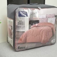 لحاف نفرين • ٦ قطع • قماش سادة