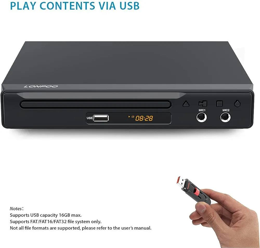 مشغل أقراص DVD ماركة LONPOO للتلفزيون ، طراز LP-077 
مشغل أقراص CD وDVD مع مخرج SCART ومخرج HDMI ومخرج AV ومنفذ ميكروفون ومدخل USB
تصميم هيكل معدني (يتضمن كابل HDMI وكابل AV)


**إذا كنت صاحب هذا الإعلان وتريد حذفه لأي سبب، رجاءا أرسل رسالة إلى الدعم الفني**