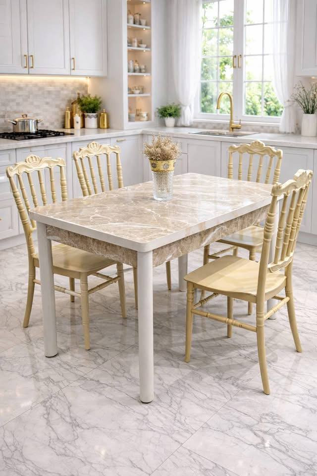 #عرض خاص ⚡️
ميز طعام ٤ كراسي
ميز خشب رجل حديد والكراسي عضم عاج كلش قوي
قياس الميز ١٢٠*٧٠ سم 

#السعر 150 الف 
😇😇😇😇
توصيل داخل بغداد 5 
اطراف 10
محافظات 15


**إذا كنت صاحب هذا الإعلان وتريد حذفه لأي سبب، رجاءا أرسل رسالة إلى الدعم الفني**