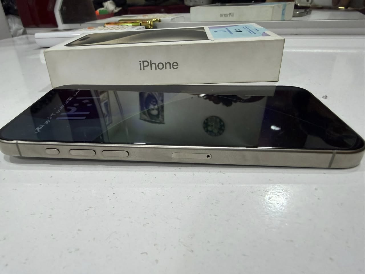 آيفون 15برو ماكس بطاريه 89ذاكره 256  جهاز فقط بس الكرتون موجوده نضافه 100/100زلخ مايي استخدام شخصي سعره مليون 1٥٠بي مجال بغداد لعبيدي ***********
