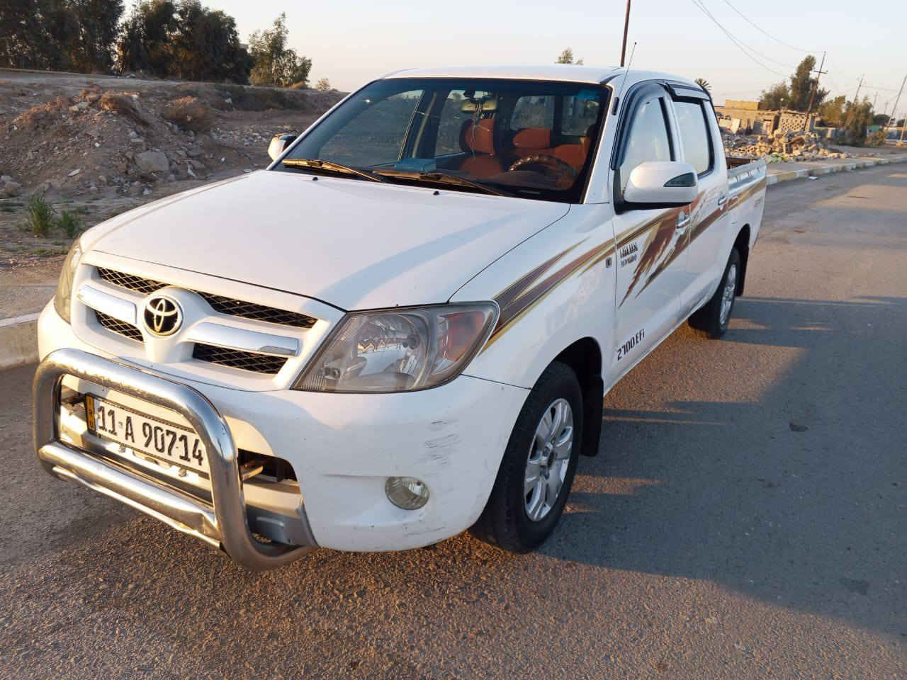 السلام عليكم بيك آب هايلوكس موديل 2008 شاصي 19 بيها شخط باب الصدر والخلفي ومصلح ويم البگلايت والباقي كفالة مكينة مفتوحة گير مكفول  كشن منفصل اشاير بالمري شاشة كامرة ماشية 400 رقم بغداد تحويل  العنوان ديالى خان بني سعد السعر 148  ***********
