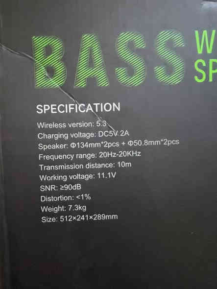 ستيريو سبيكر كبر حجم مواصفات عالية 
1-ضد الماء 
2-إضاءة RGB 
3-صوت نقي 
4-اتصال سريع 
5-بلوتوث 5.3
6-مداخل متعددة 
7-شحن يدوم طويلاً 
للاستفسار *********** واتساب
