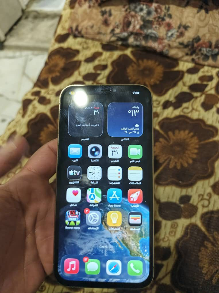 السلام عليكم
iPhone 12 Pro Max بيع

البطارية 87 مبدل شاشة ‏الاصلية فقط 
والله الجهاز ￼ نظيف جدا جدا ￼
 العنوان بغداد شكوك 
وهاذه رقمي *********** ￼
