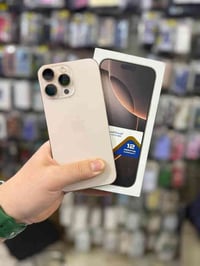 ايفون 16 برو ماكس (دبل سيمكارت ZA) لون دزرت بطارية 92‎%‎ كامل ملحقات ن...