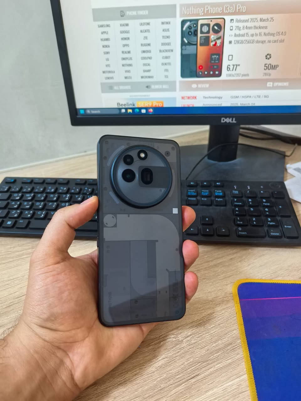 سلام عليكم
للبيع Nothing 3a pro
مستخدم نصيف جدا 
الشاشة:6.77  بتردد 120 هرتز - AMOLED
الذاكرة: 256/12
الكاميرا:50 + 50 + 8 
المعالج:Snapdragon 7s Gen 3
البطارية :5000  - 50 واط
بدون ملحقات فقط كڤر وياه 
السعر 500 وبي مجال 
مكاني نجف توصيل متوفر 
***********
