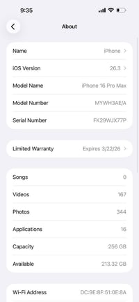 آيفون ١٦ برو ماكس • ٢٥٦ • كسر بالظهر