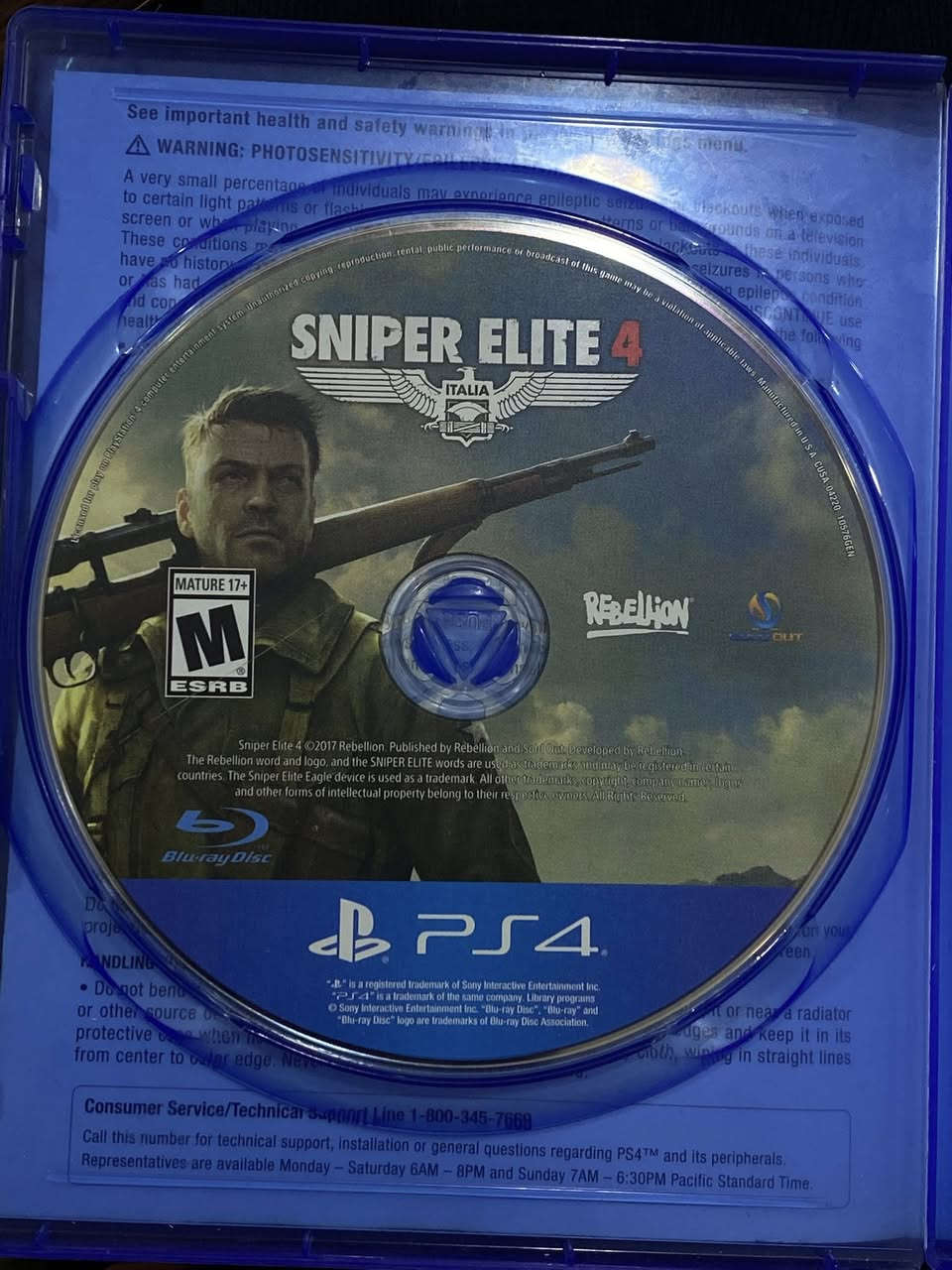 سلام عليكم قرص بلي فور SNIPER ELITE4 نظافه ١٠٠٪؜ المكان الرميثه الشراي ينتصل *********** 🔥🔥
