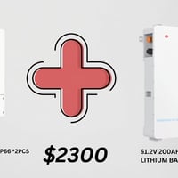 🔥 عرض خاص لمنظومات الطاقة الشمسية 🔥  ⚡ 2 إنفرتر هجين 6KW + بطارية ليثي...