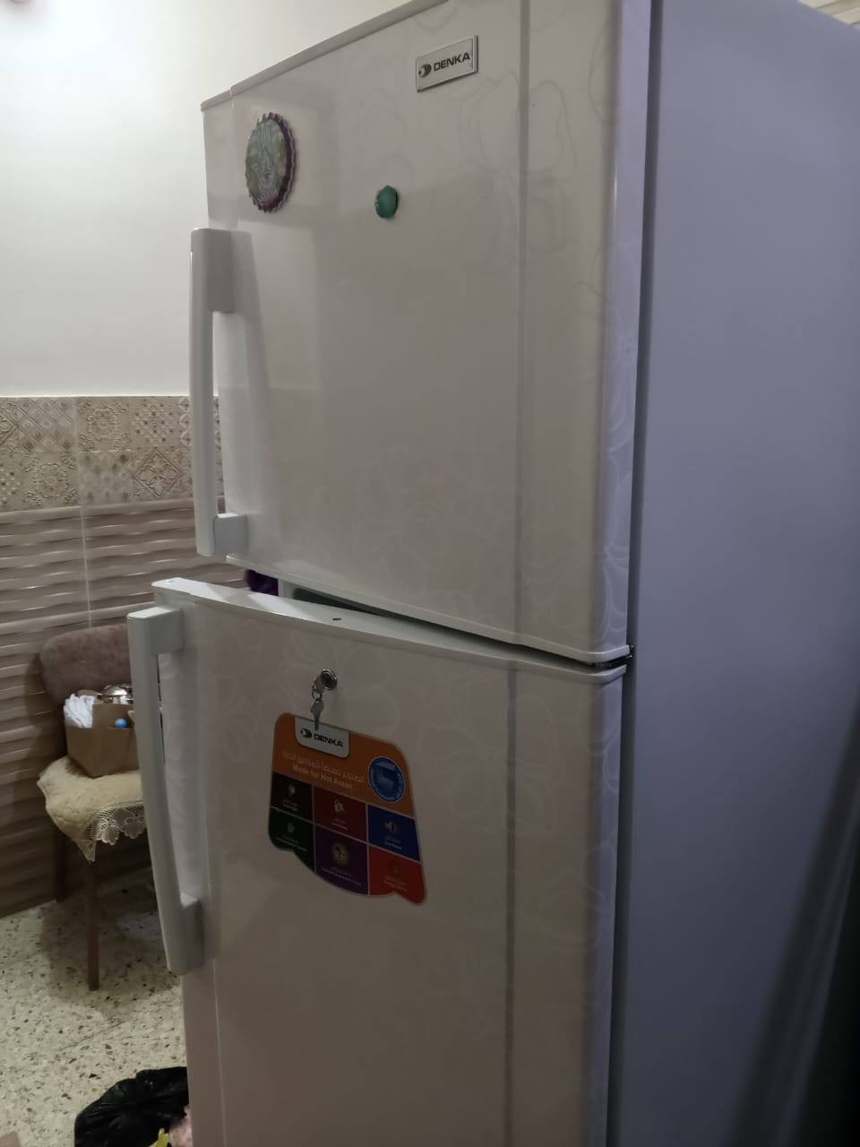 سلام عليكم
ثلاجه بابين اخت الجديده مابيها اي شي
ثلاجه فول تبريد البيع السعر ٣٠٠ وبيها مجال 
المكان بغداد الجديدة *********** علاء النعيمي
