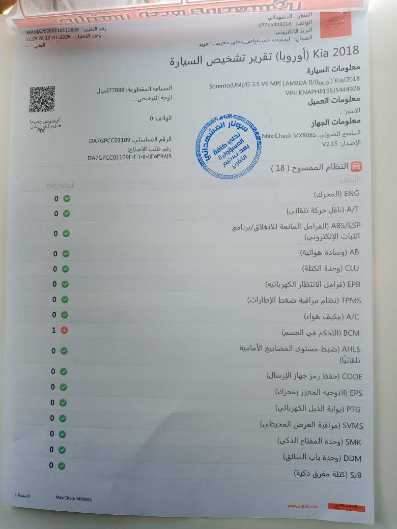 سورنتو ١٨ فول ماعدا الفتحه خليجي ماشيه ٧٨ الف أربيل رقم الهاتف ***********
