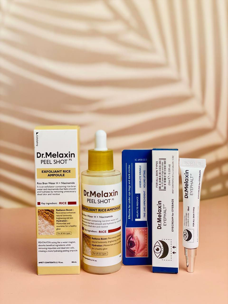 ✨ عرض العناية المميزة للبشرة ✨

دللي بشرتك بمنتجات Dr.Melaxin الأصلية للحصول على بشرة أنقى وأكثر إشراقة 🤍

💛 Dr.Melaxin Peel Shot Rice Ampoule
سيروم مقشر غني بخلاصة الأرز والنياسيناميد يساعد على:
✨ تقشير لطيف وإزالة الخلايا الميتة
✨ تفتيح وإشراقة طبيعية للبشرة
✨ ترطيب وتنعيم ملمس الجلد

👁 Dr.Melaxin Eyephlat Eye Cream
كريم مخصص لمنطقة تحت العين يساعد على:
💫 تقليل الانتفاخ والهالات
💫 شد البشرة وتقليل الخطوط الدقيقة
💫 منح مظهر أكثر نضارة وشباباً

🌸 الثنائي المثالي لبشرة صافية ومشرقة
🌸 مناسب للعناية اليومية بكل سهولة بغداد, العراق


**إذا كنت صاحب هذا الإعلان وتريد حذفه لأي سبب، رجاءا أرسل رسالة إلى الدعم الفني**