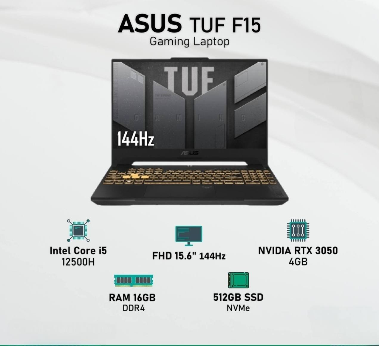سلام عليكم للبيع
لابتوب ASUS TUF GAMING 
مواصفات ظاهرة بالصورة 
وياها يد كيم سير مشمول بالسعر ( مابيع وحد )
متوفر توصيل جميع محافظات و عنواني كركوك ، الرقم *********** واتساب فقط 
سعر 940 الف بيه مجال بسيط.
ملاحظة لابتوب كلشي مابي و اصلا اوبن بوكس استعمال اقل من اسبوع الي مايعجبه سعر لا يعلق رجاءاً فقط شراي و الي يتفاوض يجي نتفق بالواتساب
