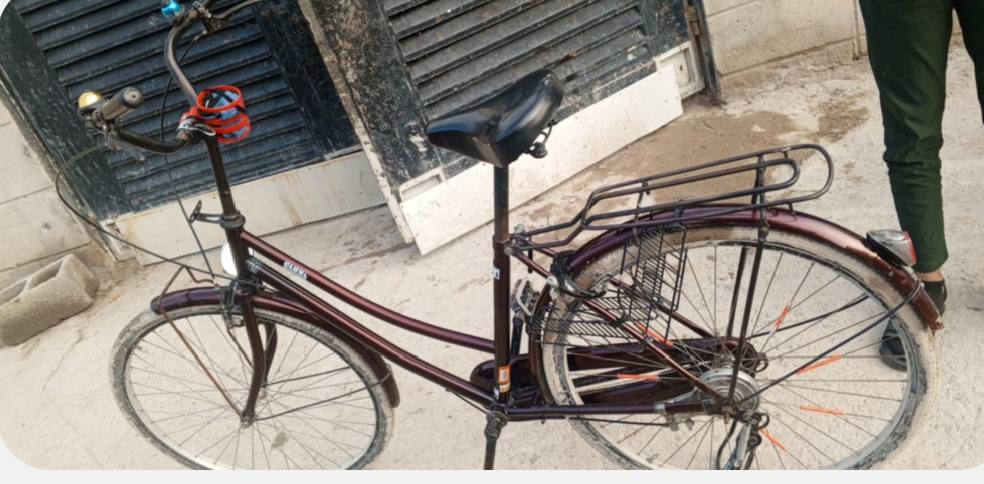 سلام عليكم بايسكل للبيع لون مميز ماروني  مكاني المشتل بغدادقرب كراج بعقوبه حجم 26 بايسكل نضيف سعر 100وبي مجال رقم الهاتف ***********
