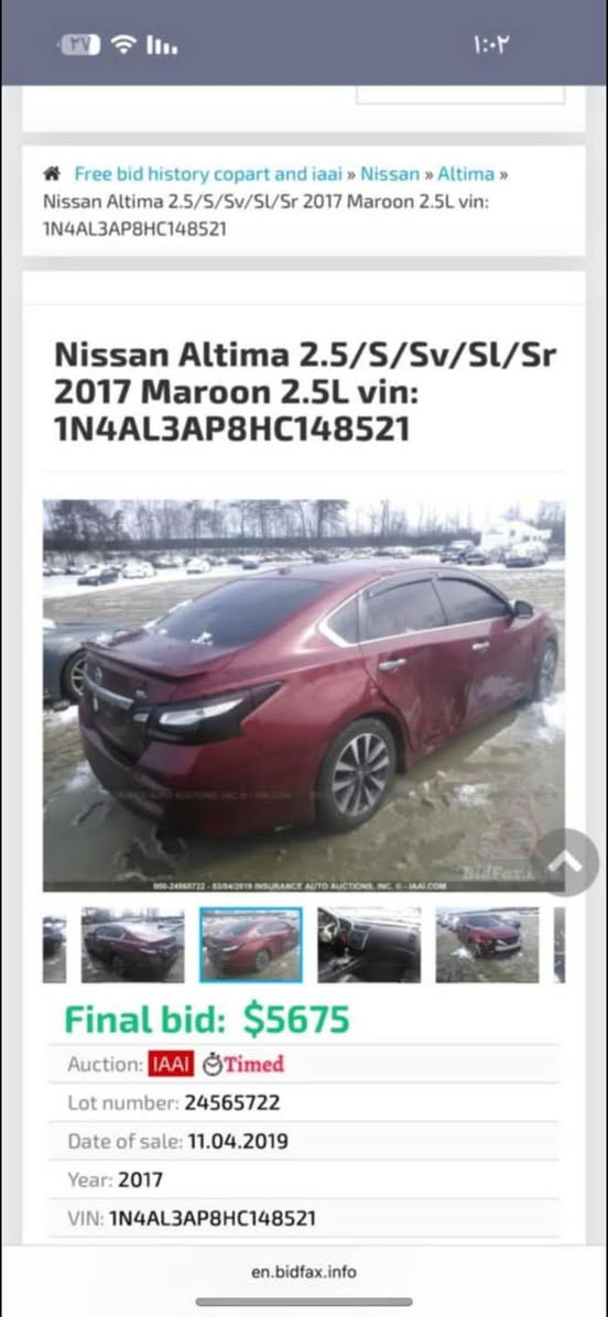 السلام عليكم للبيع نيسان التيما 2017 SL فول مواصفات
اعلى فئه بالالتيما 
فتحه سقف تشغيل بصمه 'بصمه أبواب 'بصمه صندوق 'كشن جلد اسودّ هيتر كشن +ستيرن  تبريد قطعتين سماعات دمام سماعه بالدشبول  الخ 
مكينه كير كفاله 
صدر نص عمر 
سنويه جديد هزه ل شهر 1 
سياره حادث امريكا واضح بالصور كلش حلو وخفيف 
بالعراق صار بيها طخات خفيفه ونصبغت  بدون اي دواخل بدون ايرباك واضح الصبغ بالسونار ابيع حزام حته لحد يكلي شبيها صبغ شرط بدون دواخل بدون حادث قوي 
*********** اتصال ،+واتساب 
سياره عارضها 105 بيها مجال بسيط 
مكان السياره الفلوجه الصقلاوية
