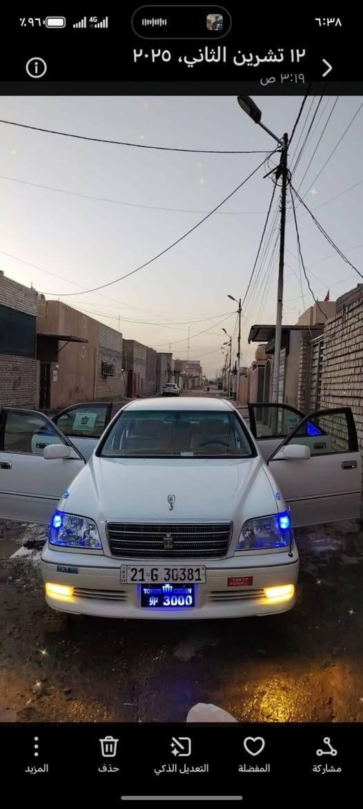 ملكة ٢٠٠٣ اصولي رقم سليمانية كفالة عامة من الكص والنقل باسمي السيارة تحويل ثاني يوم
٣دكم معروفة المواصفات ميحتاج اشرح 
لون ابيض صدفي المرغوب مو محجلة سعرها ١٥٠ مكانها بغداد نضافة شوفة عينك *********** واتساب فقط
