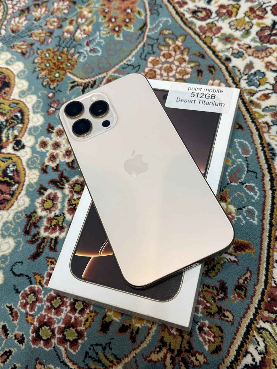 512 كيكابايت | آيفون 16 برو ماكس – لون ذهبي
يدعم تك سيم كارت والشريحة الاكترونيه Esim

الذاكرة: 512 كيكابايت
الحالة: نظافة 100%
البطارية: 100%
عدد دورات الشحن: 219 دورة فقط
الضمان: داخل الضمان (ضمان ماستر)
انتهاء الضمان: 19 / 4 / 2026
آخر تحديث مثبت iOS 26.2
الملحقات كاملة 

الجهاز كانو مشتري جديد كلش محافظ عليه من ناحيه الاعتناء بالشحن وصرف الشحن 

السعر: 1,735,000 دينار بي مجال بسيط 
المكان: بغداد - البياع 
رقم الاتصال: *********** وتس اب 

ملاحظة:
للأشخاص الذين يظنون أن السعر أعلى من آيفون 17، يرجى اعتماد المقارنة مع آيفون 17 برو ماكس بسعة 512 كيكابايت من نفس الفئة  يبلغ سعره في السوق قرابة 2،400،000 دينار
