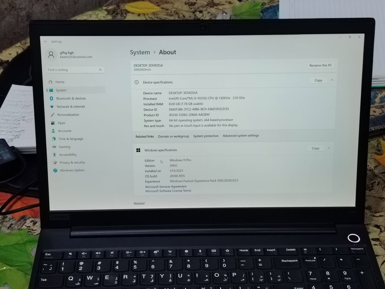 سلام عليكم
للبيع لابتوب لينوفو معالج جيل العاشر
رام ٨ كيكه قابل للتطوير
 ssd 256 قابل للتطوير
مع محوله و ماوس وماوس باد
سعر 350 الف
مكاني نجف الاشرف
توصيل ما عدي


**إذا كنت صاحب هذا الإعلان وتريد حذفه لأي سبب، رجاءا أرسل رسالة إلى الدعم الفني**