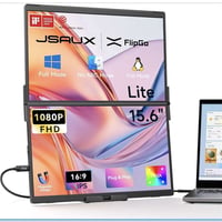 JSAUX • ١٥.٦ بوصة • شاشة مزدوجة