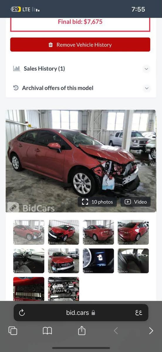 السلام عليكم
كورلا LE     السعر 140وبيها مجال ان شاءالله 

بدون ايرباك بدون شاصي بدون لغد 

ماشية 90  اربيل بسم شركة  بنيد صبغ فقط .

العنوان  الغزالية 

***********
