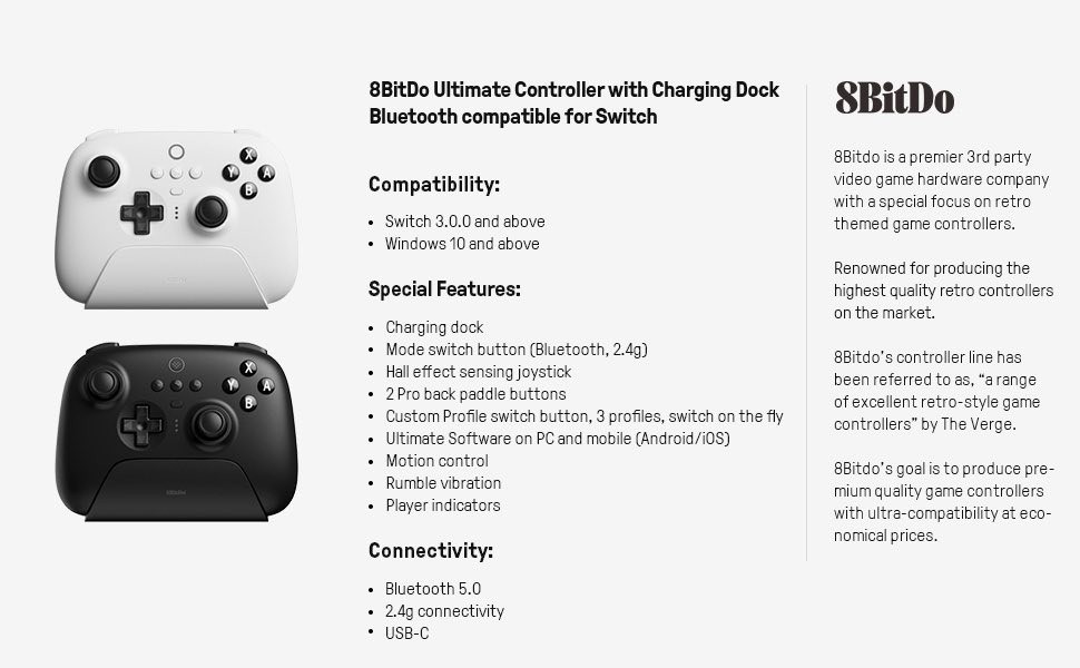 8BitDo Ultimate الأصلية
تدعم 2.4G والبلوتوث
كير مغناطيسي Hall Effect 
أزرار خلفية
وتعمل على (PC, Switch, Android).
الملحقات: قاعدة الشحن الأصلية + قطعة الادبتر 
متوفر فقط قطعة وحدة لون ابيض
السعر: ٥٥ الف
الموقع: ديالى ومتوفر توصيل


**إذا كنت صاحب هذا الإعلان وتريد حذفه لأي سبب، رجاءا أرسل رسالة إلى الدعم الفني**