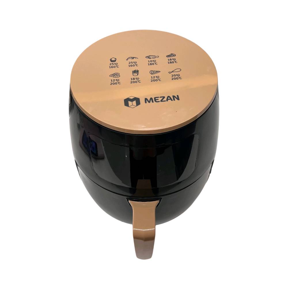 🍟✨ قلاية ميزان 6 لتر – أكلات مقرمشة وصحية بسرعة!
تحكم رقمي LCD، قلي بدون زيت، متعددة الاستخدامات 🍗🥔🥐
متينة وعملية لكل العائله 
قلاية ميزان (MEZAN) الهوائية الرقمية بسعة 6 لتر وقوة 2400 واط

تعد قلاية ميزان الخيار الأمثل لتحضير وجبات مقرمشة وصحية بلمسة واحدة، حيث تمنحك طعاماً شهياً بدهون أقل بنسبة كبيرة باستخدام تقنية الهواء الساخن.

• سعة استثنائية (Extra Large Capacity): تصميم واسع بسعة 6 لتر يكفي لتحضير وجبات عائلية متكاملة.

• أداء قوي وسريع: تعمل بمحرك بقدرة 2400 واط لضمان نضج الطعام وتوفير الوقت.

• تحكم رقمي دقيق: واجهة تشغيل تعمل باللمس (LCD touch control) مع شاشة رقمية لعرض الوقت والإعدادات.

• تقنيات تصنيع متينة: مزودة بمكونات داخلية من النحاس بنسبة 100% لضمان كفاءة تشغيل عالية.

• قلي صحي: تتيح لك الاستمتاع بنفس القرمشة والطعم اللذيذ مع استخدام القليل من الزيت أو بدونه تماماً.

• تعدد الاستخدامات: توفر خيارات طبخ متعددة (بطاطا، دجاج، لحوم، معجنات) موضحة بأيقونات على الجزء العلوي للجهاز.

• العلامة التجارية: MEZAN (ميزان).
• الطاقة الكهربائية: 2400W.
• الجهد الكهربائي: AC220-240V ~ 50/60Hz.
• السعة: 6 لتر (Extra Large).
• لوحة التحكم: شاشة LCD تعمل باللمس.