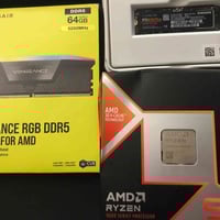 رايزن 9 9950X3D • DDR5 64GB 5200 • سامسونج 970 EVO 1TB