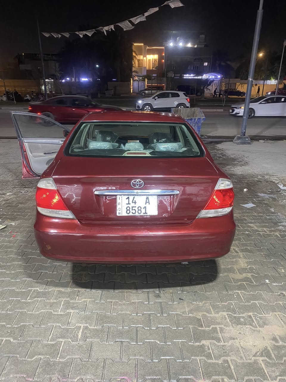 تويوتا كامري 2006وارد كندي
4سلندر رقم بصرة دولي سنويه 28 
مكفوله من الضربه مصبوغه عام ل جماليه اثر جراد 
تبريد كير مكينة كفاله من التنقيص ول تبخير 
سعر 93$ وبيه مجال 
مكاني بصرة 
***********
