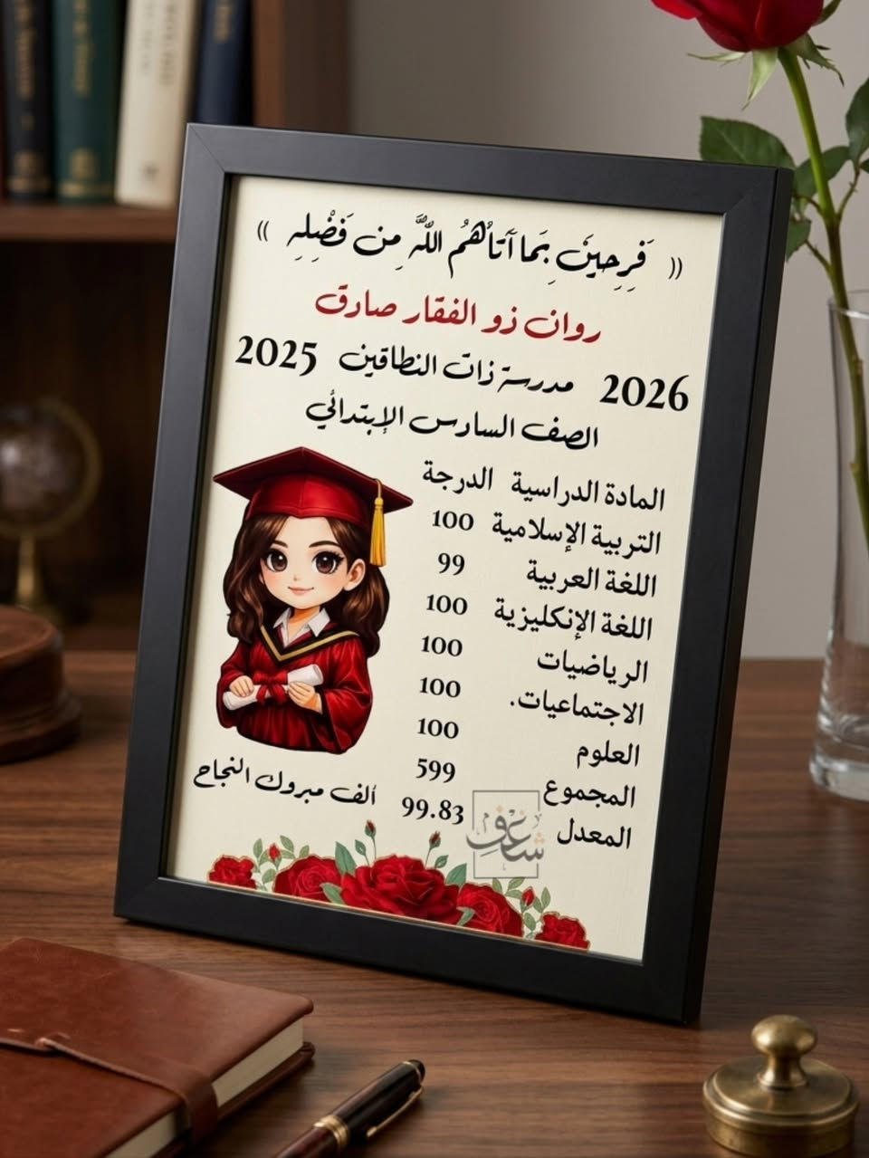 ايطار نتيجة تخرج 
تصميم 
حسب الطلب 
يوجد خدمة توصيل لجميع المحافظات العراق 🇮🇶
#مطبعة_شغف


**إذا كنت صاحب هذا الإعلان وتريد حذفه لأي سبب، رجاءا أرسل رسالة إلى الدعم الفني**
